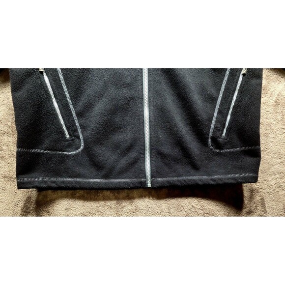 Tommy Bahama Mens Size Large Zip Up Fleece Jacket Black High Neck Pockets - Picture 6 of 14